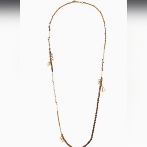 Retired stella and dot beaded earthtoned Reina necklace - Picture 3 of 4